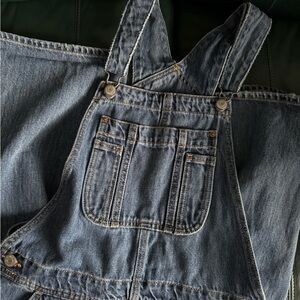 Old Navy Baggy Wide-Leg Ripped Overalls